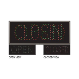 10" x 26" x 2.5", Open/Closed Message Sign