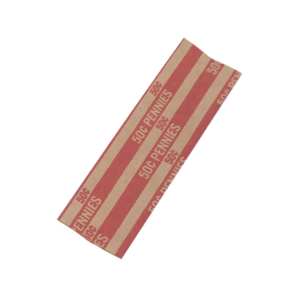 ABA Flat Tubular Coin Wrappers - Red - Pennies - $.50