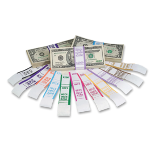 Currency Straps, 20# White - Violet - $2000