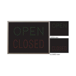 14" x 18" x 2.5", Open/Closed Message