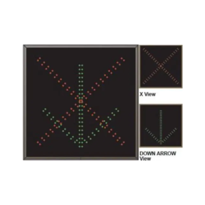 18" x 18" x 2.5", X/Down Arrow Message