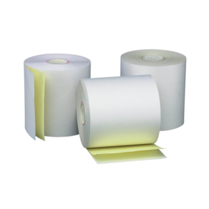 3-1/4" X 3" (100') White/Canary Carbonless<br>2-Ply, 50 rolls/case
