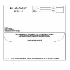 ATM & Deposit/Payment Envelope<br>500/box - 2,500/case