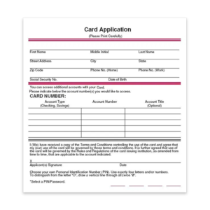 Card Applications, 250/pkg