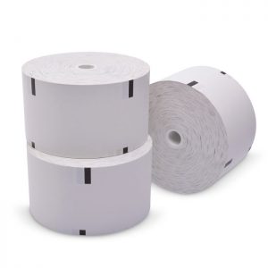 NCR 5840 (Personas 40) Receipt Rolls - Plain w/ Black Sensemarks, 4 rolls/case