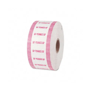 Auto Wrap Rolls, Pennies, Red, 1000 feet per roll, 8 rolls per case