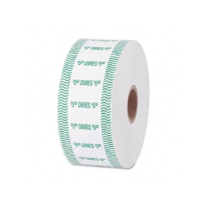 Auto Wrap Rolls, Dimes, Green, 1000 feet per roll, 8 rolls per case