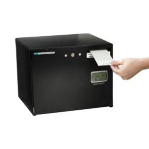 Fireking RDCheckTrack fireproof safe for paper check retention, includes 3 bins and timer