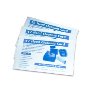 Cleaning Cards for Swipe and DIP Magnetic Card Readers, Wet, Double-Sided, 10 per box