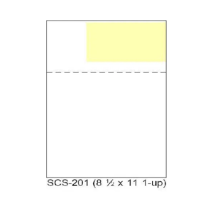 Return Item: Perferated for 1-up printing. Substitute check size 8 1/2" x 4-1/4", 500/pack
