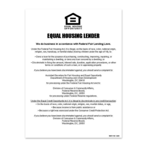 Federal Reserve Version, Single-Sided 11" x 14", White Background with Black Lettering, Laminated Poster