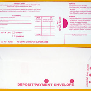 Standard Deposit/Payment Envelope With Deposit Slip, 1,000/case