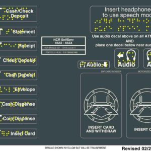 NCR SelfServ 6620 / 6630 Series Braille Set