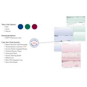 Custom Imprinted 24# Laser Compatible Cashiers Check, 8-1/2" x 11" Packed 500 sheets per ream.