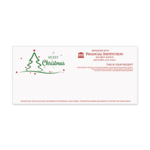 Holiday Teller Receipts, Printed Two-color litho, 2,500/case