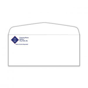 #9 Regular Envelope, White, Custom Printed, 2,500/Case