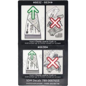 NCR 6632/6634/6638 SDM Braille Decal Set