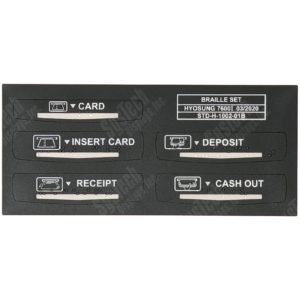 Hyosung 7600I Braille Decal Set