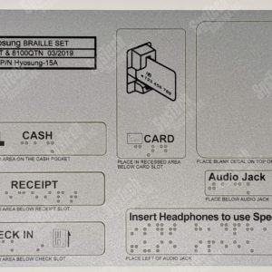 Hyosung 8100T/8100QTN Braille Decal Set
