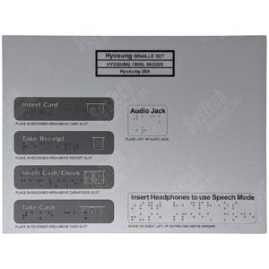 Hyosung 7800L Braille Decal Set