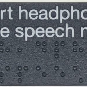NCR SelfServ "Insert Headphones" Braille Decal