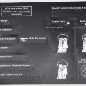 NCR 6691 ITM Braille Decal Set