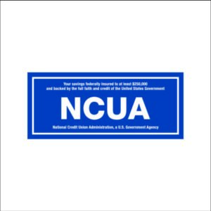 NCUA Decal, 5" x 5"