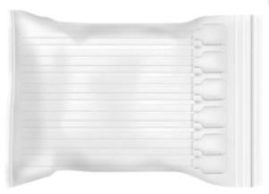 Dry, Flexible Cleaning Swabs, 6" Handle, 10 Swabs/Pack