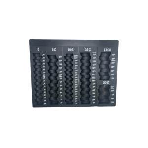 Self Counting Loose Coin Tray - Black - 1/pkg