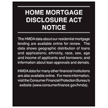 Home Mortgage Disclosure 11" x 14" Black Acrylic Sign