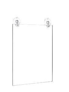 Vertical Poster Holder Suction Cups 8.5"x11"
