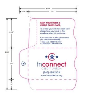 Custom 2-Color Tyvek® RFID Card Protector Envelopes, 500/pkg