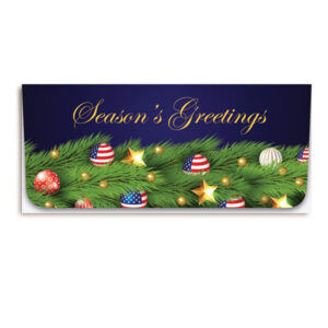 Holiday Currency Envelopes printed Foil and Four-color litho with white outer envelopes, 500/box