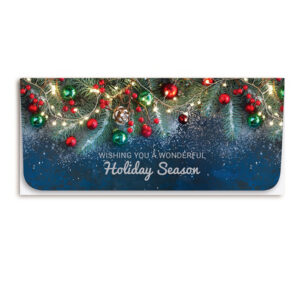 Holiday Currency Envelopes printed Foil and Four-color litho with white outer envelopes, 500/box