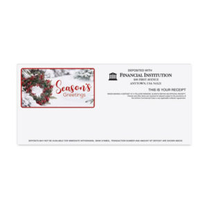 Holiday Teller Receipts, Printed Four-color litho, 2,500/case