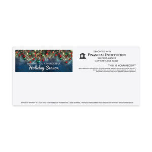 Holiday Teller Receipts, Printed Four-color litho, 2,500/case