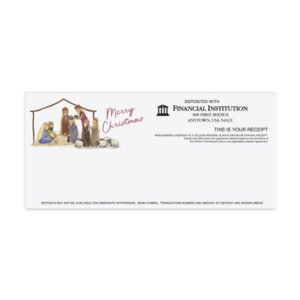 Holiday Teller Receipts, Printed Four-color litho, 2,500/case