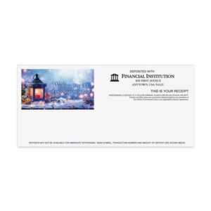 Holiday Teller Receipts, Printed Four-color litho, 2,500/case