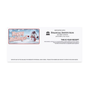 Holiday Teller Receipts, Printed Four-color litho, 2,500/case