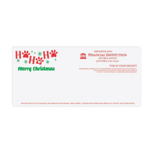 Holiday Teller Receipts, Printed Two-color litho, 2,500/case