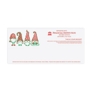 Holiday Teller Receipts, Printed Two-color litho, 2,500/case